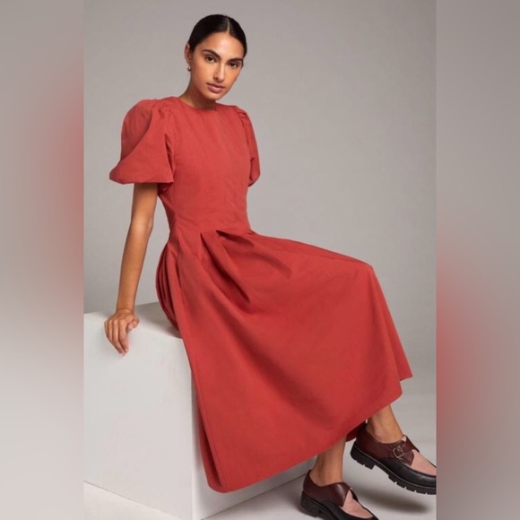 Anthropologie x Eri+Ali Corset Seamed Midi Dress Women’s Size 4 - Picture 2 of 15